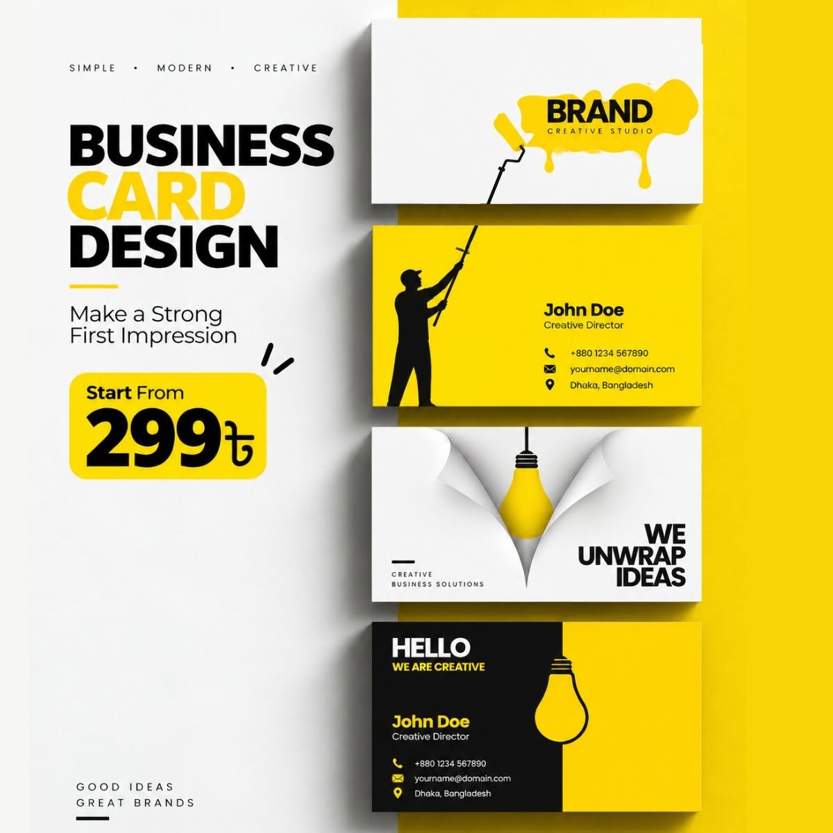 Business Card Design service cover